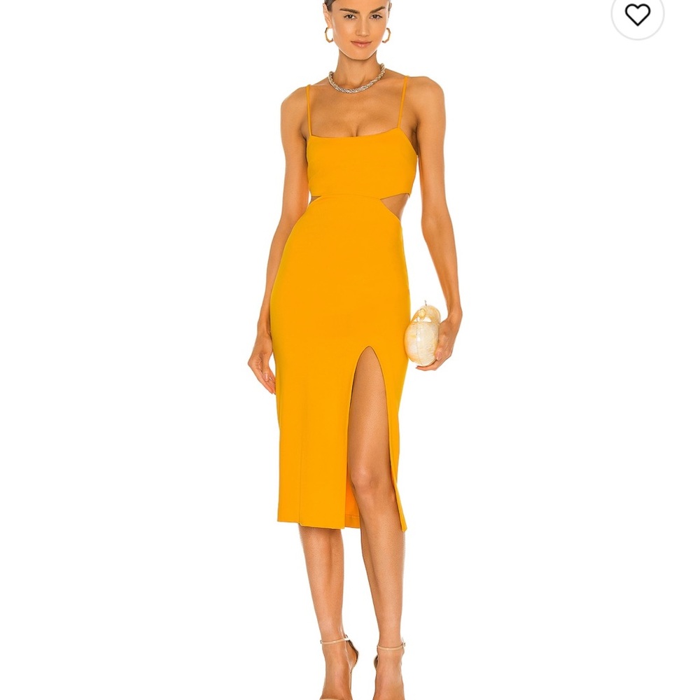 h:ours Haydon Midi Dress in Canary Yellow